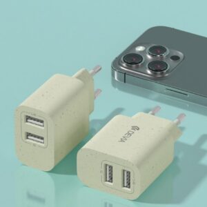 Caricabatteria da Rete Devia Eco 2xUSB 2.4A