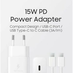 Caricabatteria da Rete Samsung EP-T1510XWEGEU con Cavo USB-C 15W Bianco