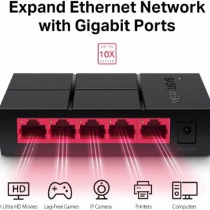 Switch Mercusys MS105G 5 porte Gigabit