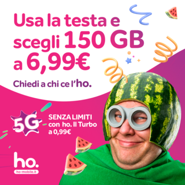 Usa la testa e scegli 150Gb a 6,99€ con ho.