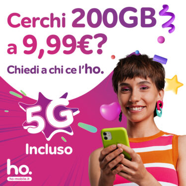 200Gb con 5G incluso a 9,99€ con ho.