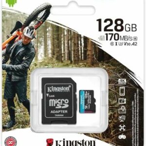 Micro SD Kingston Canvas Go! Plus 128GB C10 A2 170R
