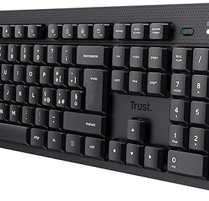 Tastiera Wireless Trust Ody II Silent Typing Black