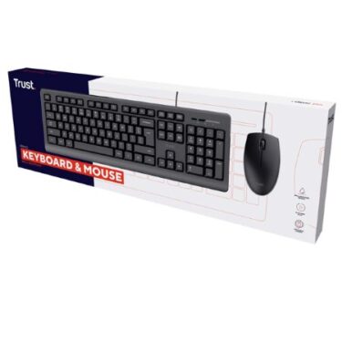 Kit USB Tastiera e Mouse Trust Primo Black