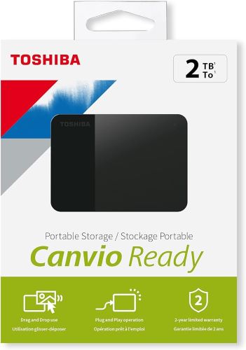 Hard Disk Esterno Toshiba Canvio Ready 2TB USB 3.2