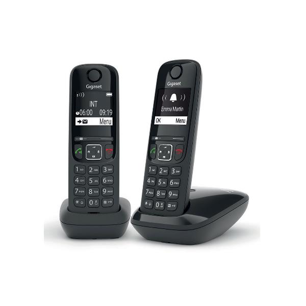 Telefono Cordless Gigaset AS490 Duo Black
