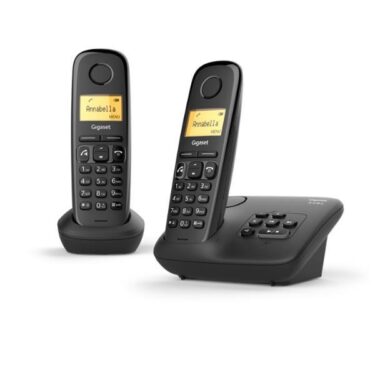 Telefono Cordless Gigaset A270A Duo con Segreteria Telefonica Black