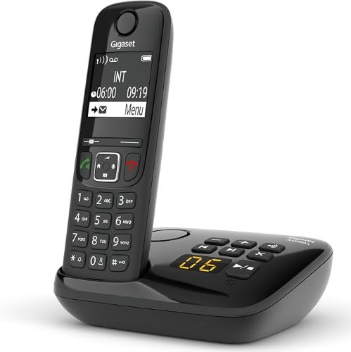 Telefono Cordless Gigaset AS690A con Segreteria Telefonica Black