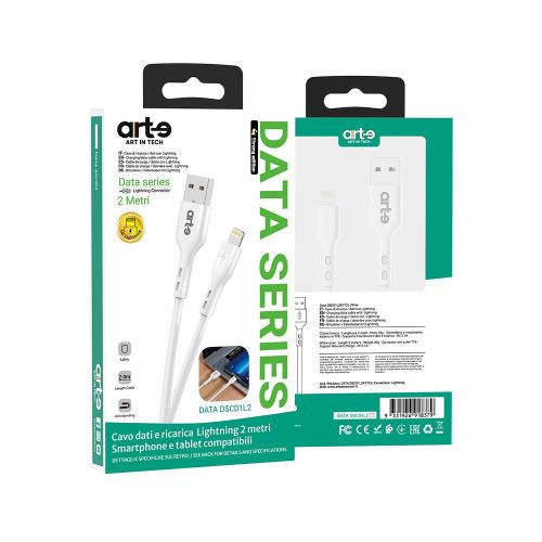 Cavo Arte USB a Lightning Bianco 2m