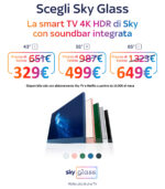 Scegli Sky Glass La smart TV 4K HDR di Sky con soundbar integrata