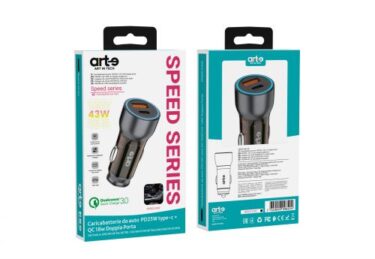Caricabatteria da Auto Arte PD 25W+QC 18W