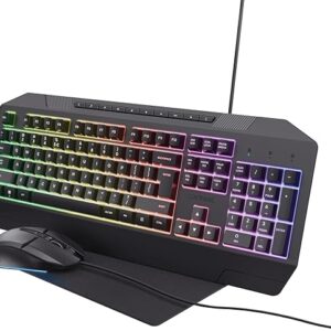 Kit USB Tastiera, Mouse e Tappetino Trust Gaming GTX791 Black