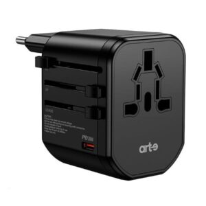 Caricabatteria+Adattatore da Viaggio Art-e PD 20W+QC 3.0