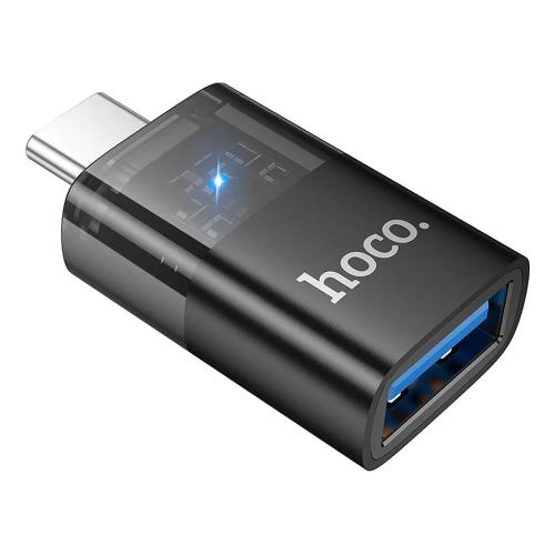 Adattatore Hoco USB-C a USB-A Nero